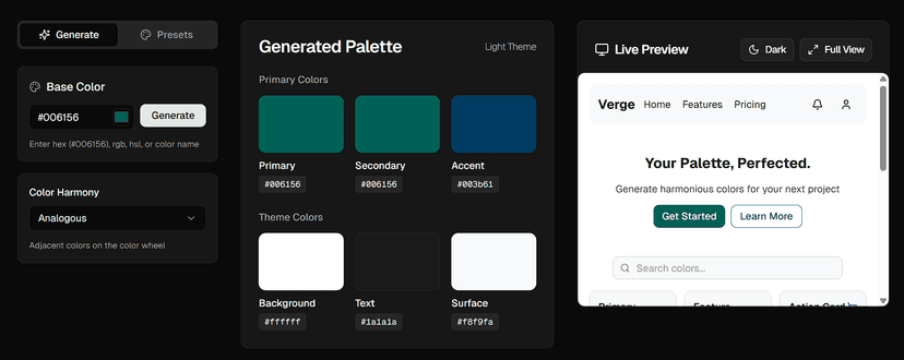 Verge Application Screenshot